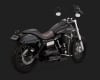 Harley Dyna Hi-Output Grenades 2-Into-2 Black Exhaust - Image 1 of 0