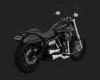 Harley Dyna Hi-Output Grenades 2-Into-2 Chrome/Black Exhaust - Image 1 of 0