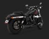 Harley Dyna Hi-Output 2-Into-1 Short Black Exhaust - Image 1 of 0