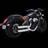 Indian Scout 2015-2023 PCX 3" Round Twin Slash Slip-On Mufflers Chrome by Vance & Hines - Image 2 of 0