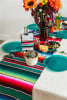 Mexican Classic Serape Table Runner - Multi Green - Image 3 of 0
