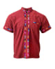 Men's Fiesta Button Down Shirt - Burgundy - Image 3 of 0