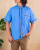Men's Fiesta Button Down Shirt - Turquoise - Image 1 of 0