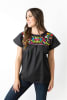 Mexican Embroidered Pueblo Blouse - Black - Image 2 of 0