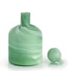 Large Spring Breeze art glass bottle with green and white swirls - Image 2 of 0