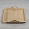 Airelles Raffia and Chambray Serving Tray - Image 4 of 0