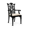 Chippendale Arm Chair Black - Image 1 of 0