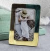 Malachite Green and Brown Photo Frame - Image 2 of 0