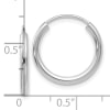 10K White Gold Polished Huggies - Image 2 of 0