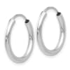 10K White Gold Polished Huggies - Image 3 of 0