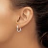 10K White Gold Polished Huggies - Image 4 of 0