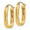 10K Polished 3.5x8mm Oval Hoop Earrings - Image 2 of 0