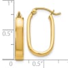 10K Polished 3.5x8mm Oval Hoop Earrings - Image 4 of 0