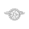 2 1/2ct Lab grown round brilliant cut halo ring - Image 1 of 0