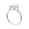 2 1/2ct Lab grown round brilliant cut halo ring - Image 2 of 0