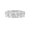 2CT Lab Grown Diamond  Emerald Cut Band 14K White - Image 2 of 0