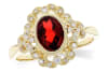 Garnet and Diamond Ring 14K Yellow Gold Ring - Image 1 of 0