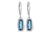 White Gold Blue Topaz Earrings - Image 2 of 0