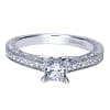 Princess Cut Diamond Solitaire Cathedral Setting - Image 3 of 0