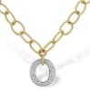 1ctw. PavÃ© Diamond Circle Pendant 14K Gold - Image 1 of 0