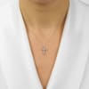 Diamond Cross in 10K White Gold 1/10ctw - Image 2 of 0