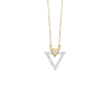 Triangle Pendant Diamond .25ctw. in 14K Two Tone Gold - Image 1 of 0