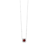 Garnet & Diamond Pendant in 10K White Gold - Image 2 of 0