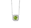 Peridot & Diamond Pendant in 10K White Gold - Image 1 of 0