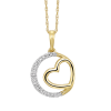 Diamond Heart Pendant in 10K Yellow Gold - Image 1 of 0