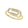 Diamond and 10K Yellow Gold Paperclip Ring - Image 1 of 0