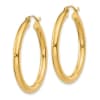 14K Polished 3mm Tube Hoop Earrings - Image 3 of 0
