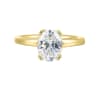 Diamond Solitaire Engagement Semi Mount Ring for 2ct Oval - Image 3 of 0