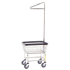 R&B Wire Narrow Wire Laundry Cart with Single Pole Rack - Image 1 of 0