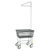 R&B Wire Narrow Wire Laundry Cart with Single Pole Rack - Image 2 of 0