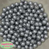10mm Matte Silver Faux Pearl Beads sold in packages of 50 beads	 - Image 1 of 0