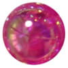 12mm Hot Pink AB Finish Clear Acrylic Bubblegum Bead - Image 1 of 0