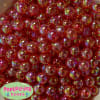 12mm Red Clear AB Finish Miracle Acrylic Bubblegum Beads - Image 1 of 0