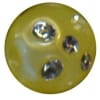 12mm Yellow Faux Pearl Bead with Rhinestones sold individually - Image 1 of 0