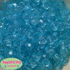 12mm Clear Cyan Blue Faceted Acrylic Bubblegum Beads - Image 1 of 0