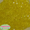 12mm Clear Yellow Faceted Acrylic Bubblegum Bead - Image 2 of 0