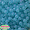 12mm Cyan blue Frost Acrylic Frost Beads sold in packages of 50 beads - Image 1 of 0