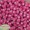12mm hot pink with white heart resin Bubblegum Beads - Image 1 of 0