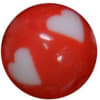 12mm Red with white heart resin Bubblegum Bead - Image 1 of 0