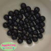 12mm matte Black Acrylic faux pearl bead 2mm - Image 1 of 0
