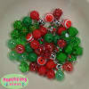 12mm Mixed Style Christmas Acrylic Beads sold in packages of 50 beads - Image 1 of 0