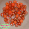 12mm Mixed Style Orange Acrylic Beads sold in packages of 50 beads - Image 1 of 0
