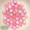 12mm Mixed Style Pink Faux Pearl Beads sold in packages of 50 beads - Image 1 of 0