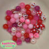 12mm Mixed Style Valentine Acrylic Beads sold in packages of 50 beads - Image 1 of 0