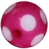 12mm Acrylic Hot Pink Polka Dot Bubblegum Beads sold by the bead - Image 1 of 0