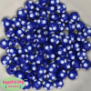 12mm Royal Blue Polka Dot Bubblegum Beads sold in packages of 50 beads - Image 1 of 0